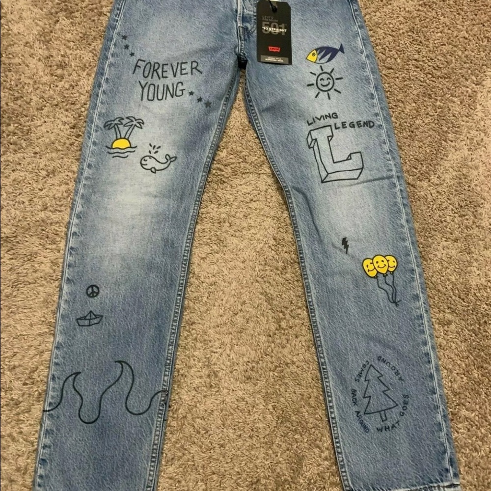Levi’s 501 Straight 93 Vintage Youth Legend Jeans 34 x 32